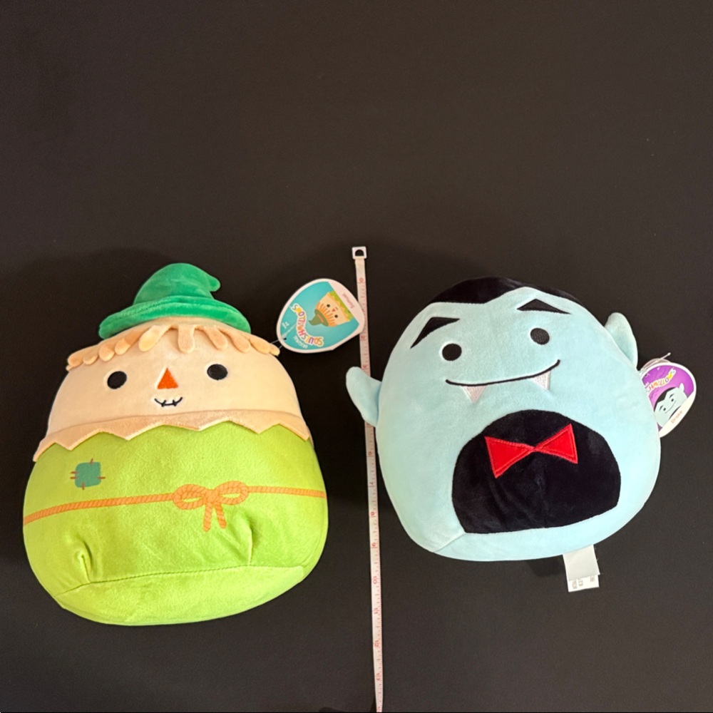 Squishmallows Halloween Samuel Scarecrow & Drake Dracula